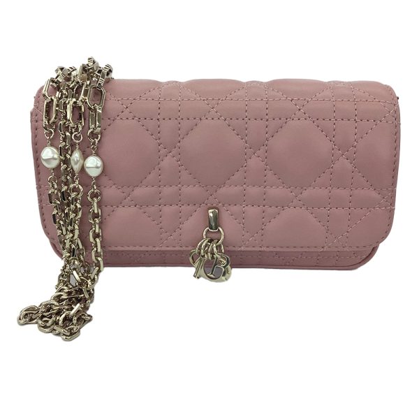 imgrc0086196845 Dior Cannage Lambskin Chain Trendy Pouch Shoulder Bag Pink