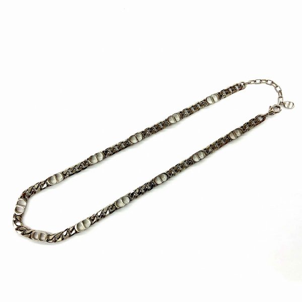 imgrc0086467545 Dior Chain Link Metal Necklace Silver