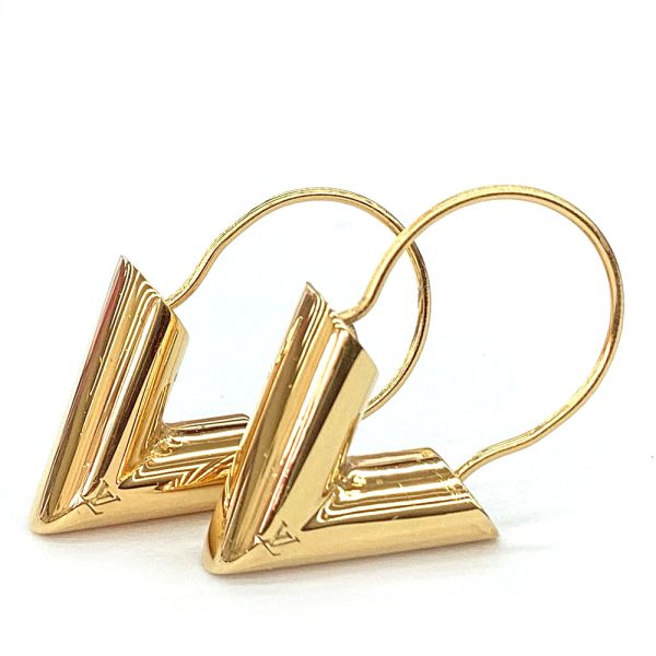 imgrc0086502830 Louis Vuitton Essential V Hoop Popular Standard Box Cloth Bag Earrings Gold