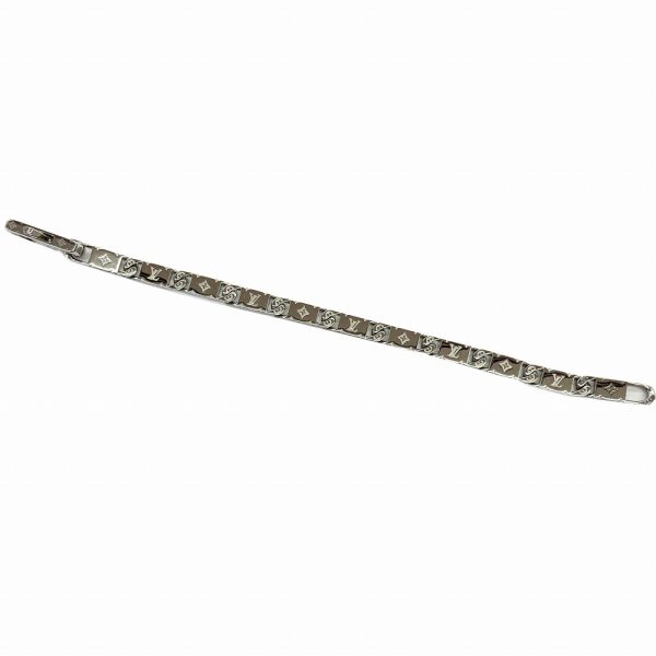 imgrc0086557834 Louis Vuitton Signet Monogram Metal Bracelet Silver