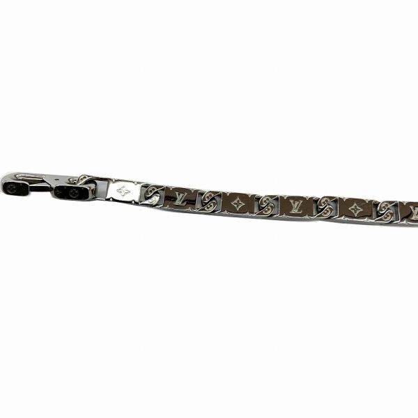 imgrc0086557844 Louis Vuitton Signet Monogram Metal Bracelet Silver