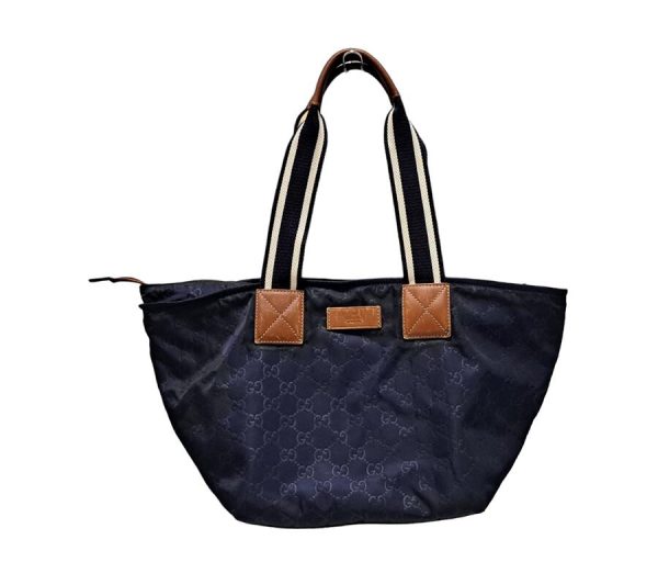 imgrc0086635337 Gucci Tote Bag Nylon Navy