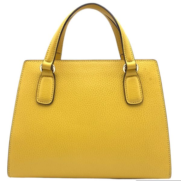 imgrc0088280522 Gucci Soho Interlocking 2WAY Handbag GG Embossed Leather Yellow