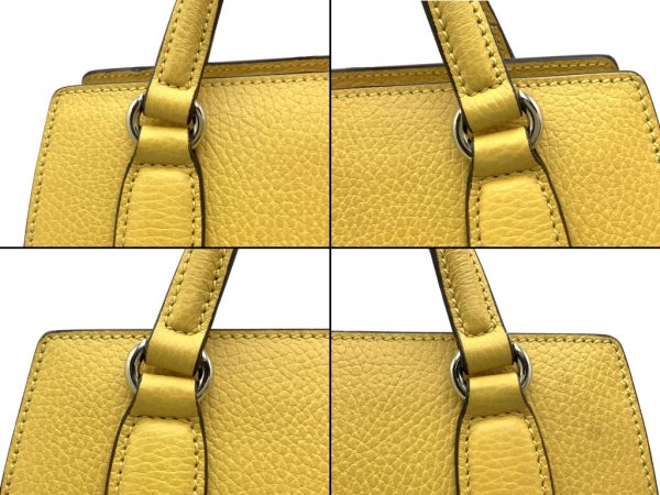 imgrc0088280525 Gucci Soho Interlocking 2WAY Handbag GG Embossed Leather Yellow