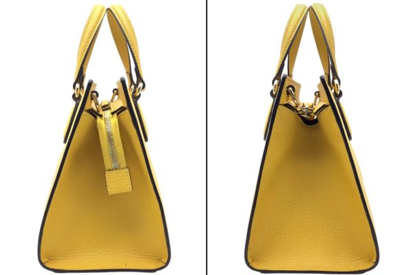 imgrc0088280526 Gucci Soho Interlocking 2WAY Handbag GG Embossed Leather Yellow