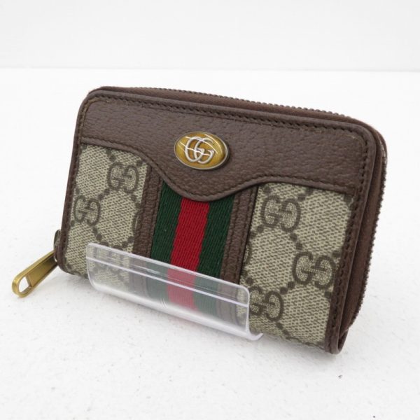 imgrc0088552251 Gucci Ophidia GG Supreme Zip Around Card Case Brown