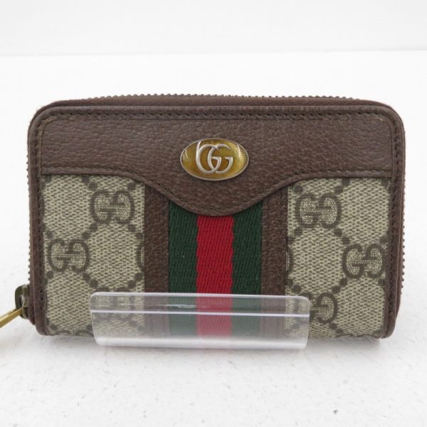 imgrc0088552252 Gucci Ophidia GG Supreme Zip Around Card Case Brown