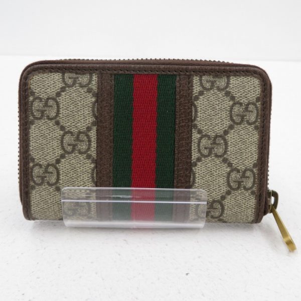 imgrc0088552253 Gucci Ophidia GG Supreme Zip Around Card Case Brown