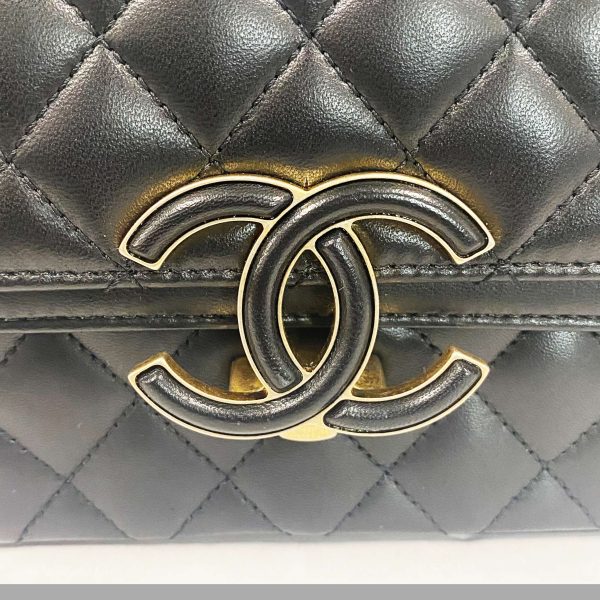 imgrc0088785403 Chanel Chain W Flap Matelasse Lambskin Shoulder Bag Black