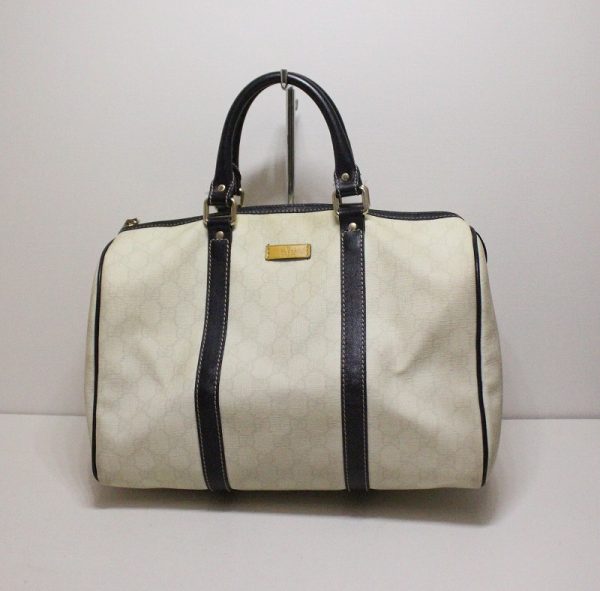 imgrc0088870688 Gucci Princey Boston Bag GG Coated Canvas Leather White