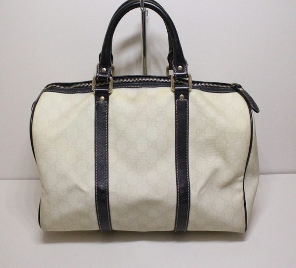 imgrc0088870689 Gucci Princey Boston Bag GG Coated Canvas Leather White