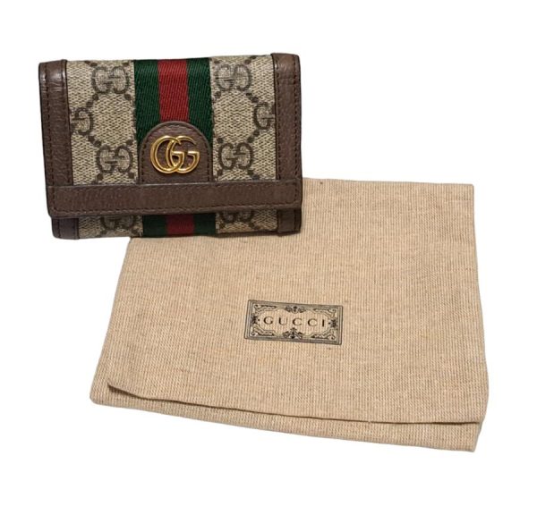 imgrc0089738665 Gucci Ophidia Compact Wallet Canvas Brown