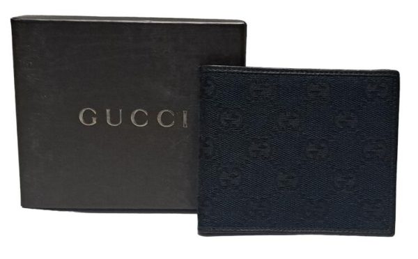 imgrc0090713038 Gucci Bifold Wallet Gg Canvas Black