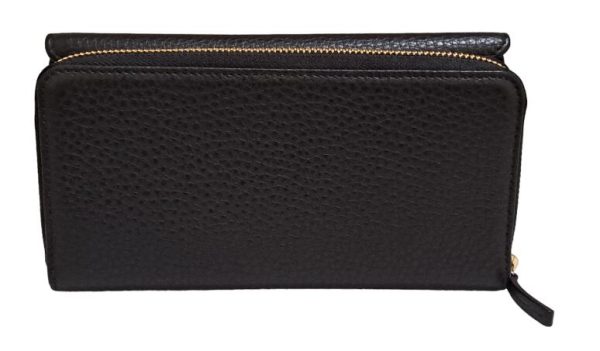 imgrc0091177793 Gucci Round Zipper Long Wallet Leather Black