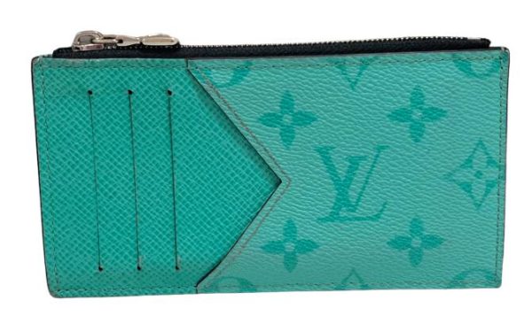 imgrc0092507535 Louis Vuitton Coin Card Holder Taigarama Canvas Green