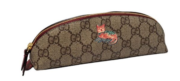 imgrc0092575931 Gucci Gg Supreme Pencil Case Leather Red