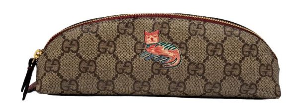 imgrc0092575932 Gucci Gg Supreme Pencil Case Leather Red