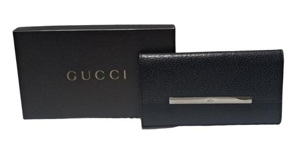 imgrc0092576044 Gucci Tri Fold Long Wallet Leather Black