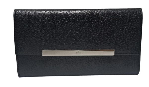 imgrc0092576045 Gucci Tri Fold Long Wallet Leather Black