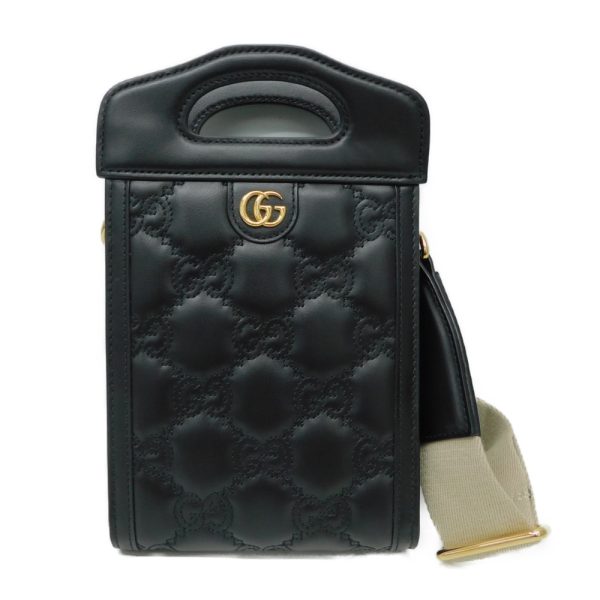 imgrc0092867290 Gucci Mini Top Handle Bag GG Matelasse Black