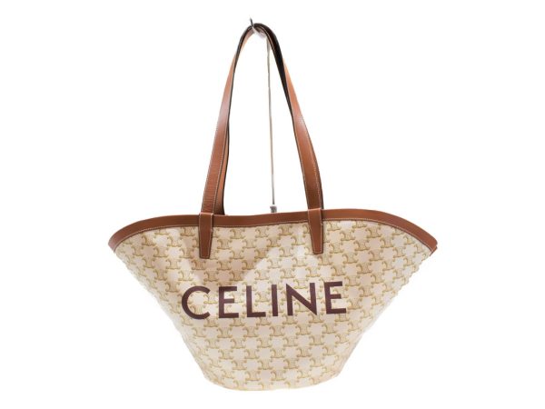 imgrc0093071334 Celine Large Coufan Leather Shoulder Bag Beige