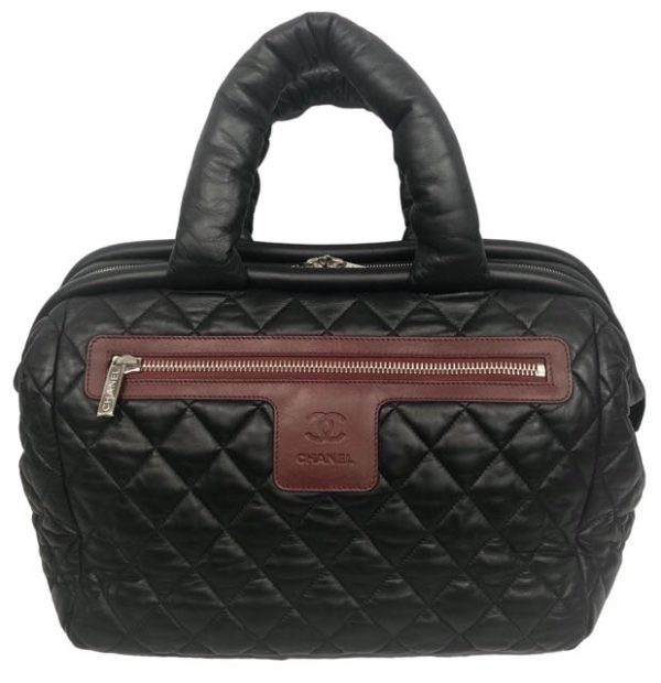 imgrc0093168151 Chanel Coco Cocoon Tote Bag Leather Black