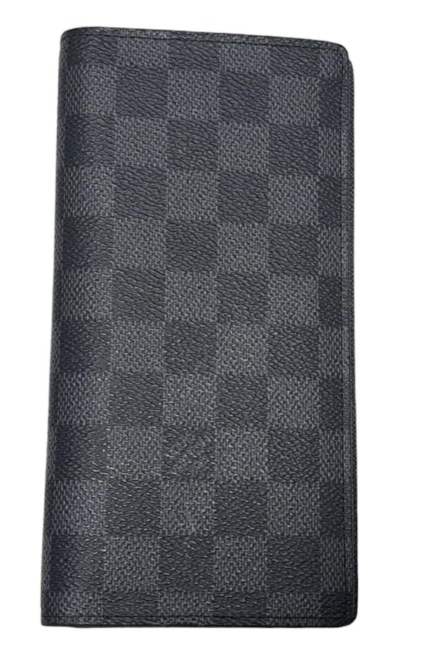 imgrc0093190308 Louis Vuitton Brother Damier Graphite Long Wallet Leather Black