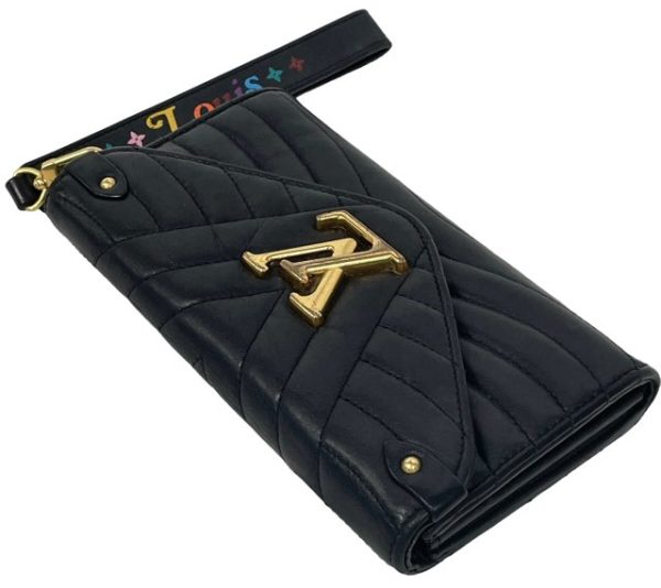 imgrc0093204179 Louis Vuitton New Wave Long Wallet Leather Black