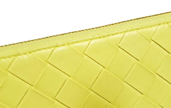 imgrc0093443797 Bottega Veneta Maxi Intrecciato Round Zipper Long Wallet Leather Yellow