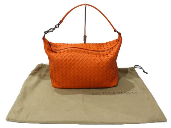 imgrc0093474217 Botteaga Veneta Intrecciato Shoulder Bag Orange