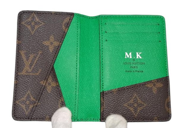 imgrc0093767151 Louis Vuitton Monogram Macassar Organizer De Poche Card Case Leather Green