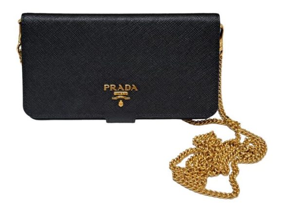 imgrc0093784974 Prada Smartphone Case Saffiano Leather Black