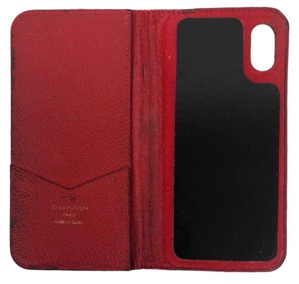 imgrc0093849252 Louis Vuitton Cover Iphone Xs Folio Monogram Empreinte Leather Red