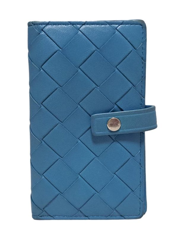 imgrc0093905727 Bottega Veneta Maxi Intrecciato Key Case Leather Blue