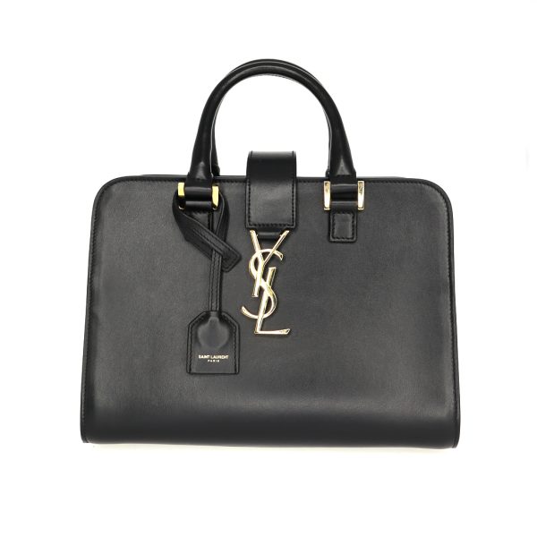 imgrc0094674738 Saint Laurent Baby Cabas 2way Bag Leather Black