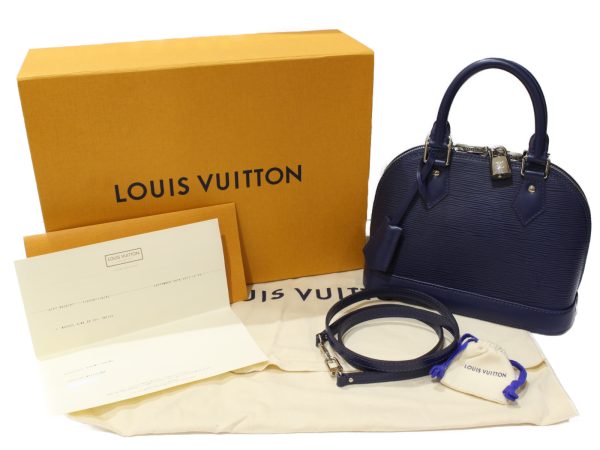 imgrc0095093118 Louis Vuitton Alma BB Handbag Shoulder Blue Navy