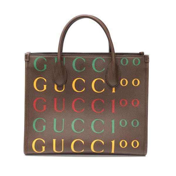 imgrc0096001511 Gucci 2way 100th Anniversary Tote Bag Brown