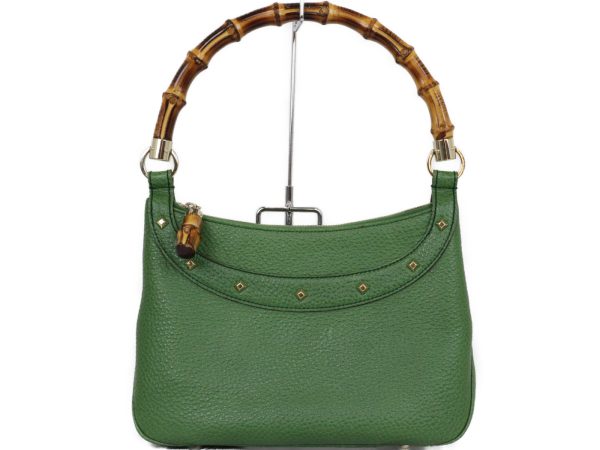 imgrc0096147850 Gucci Bamboo Handbag Shoulder Bag Green