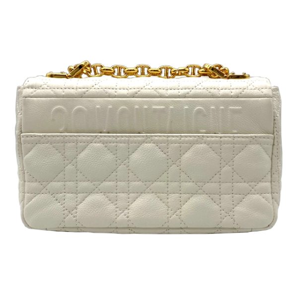 imgrc0096496464 Christian Dior Caro Small Chain Shoulder Bag Calf White