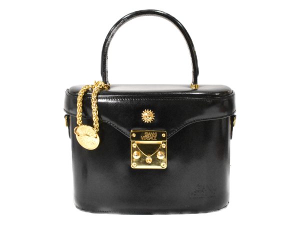 imgrc0096677005 Versace Vanity Black Bag Leather Handbag