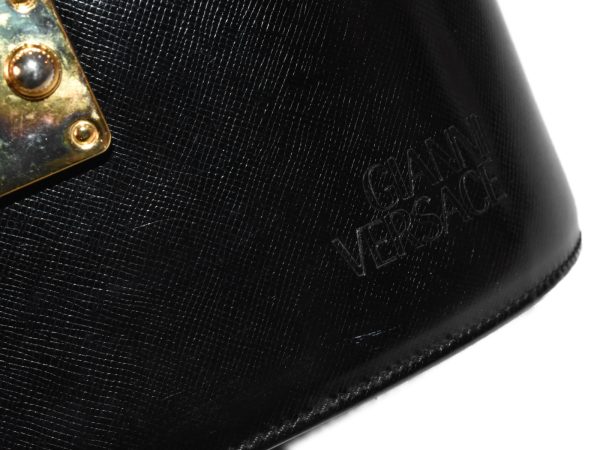 imgrc0096677083 Versace Vanity Black Bag Leather Handbag