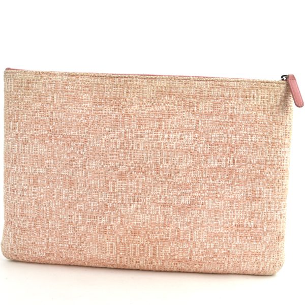 imgrc0096719660 Chanel Deauville Tweed Clutch Bag Pink