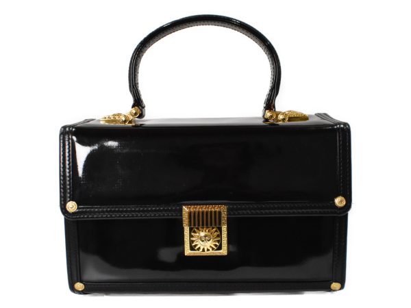 imgrc0096815209 Versace Vanity Black Bag Patent Leather Handbag