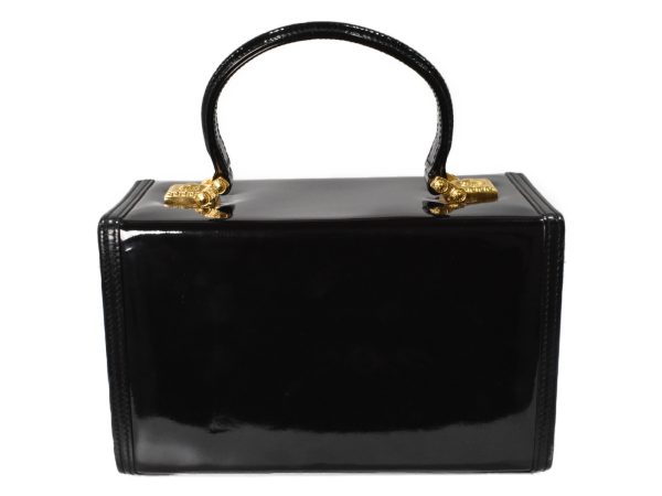 imgrc0096815210 Versace Vanity Black Bag Patent Leather Handbag