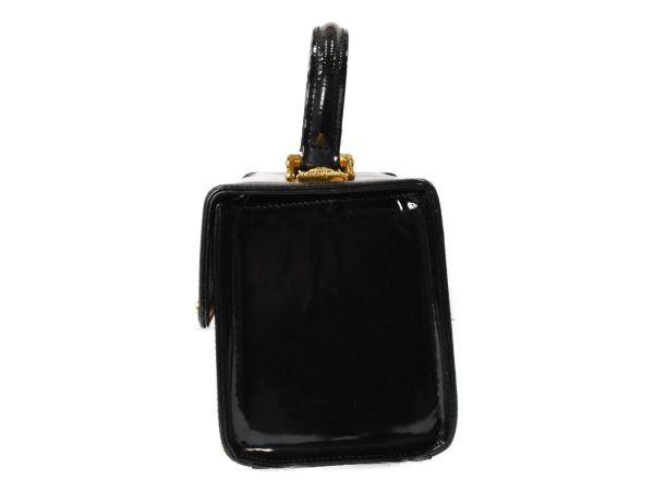 imgrc0096815211 Versace Vanity Black Bag Patent Leather Handbag