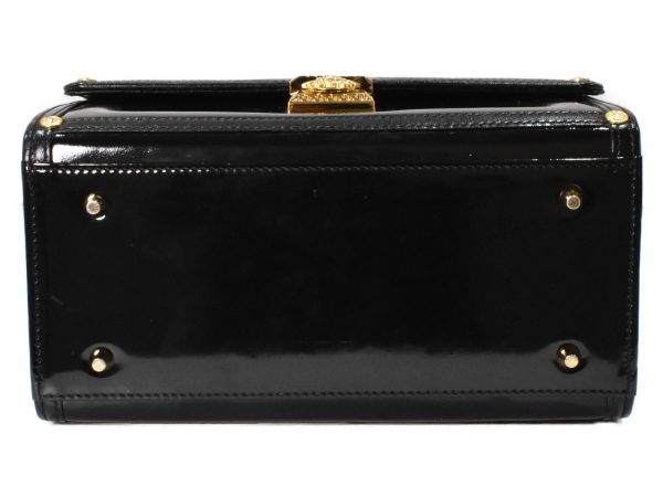 imgrc0096815213 Versace Vanity Black Bag Patent Leather Handbag