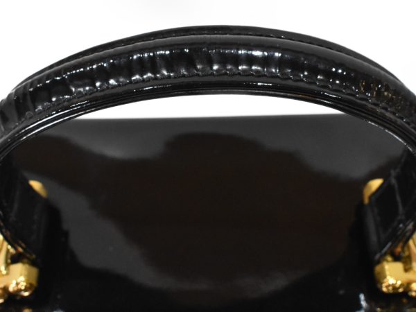 imgrc0096815214 Versace Vanity Black Bag Patent Leather Handbag