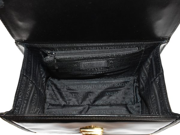 imgrc0096815216 Versace Vanity Black Bag Patent Leather Handbag