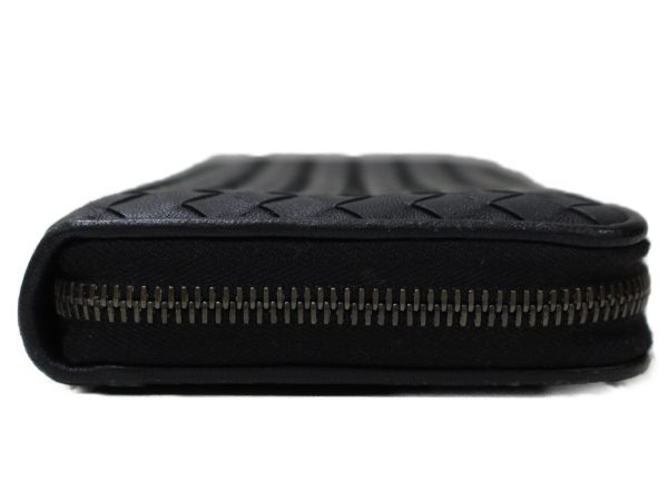 imgrc0097066348 Bottega Veneta Intrecciato Zipper Wallet Black