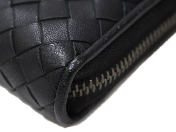 imgrc0097066351 Bottega Veneta Intrecciato Zipper Wallet Black